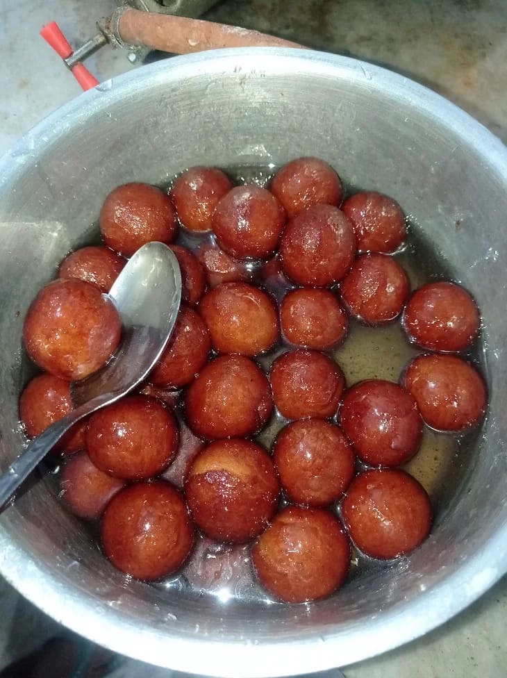 Hot Gulab Jamun Sweet Dessert